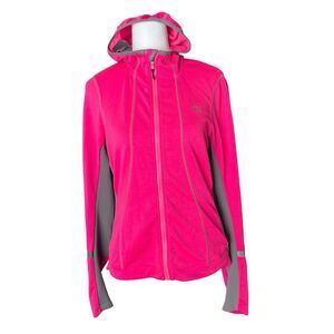 Pearl Izumi Medium Elite Full Zip Thin Jacket Hoodie Hot Pink Pocket